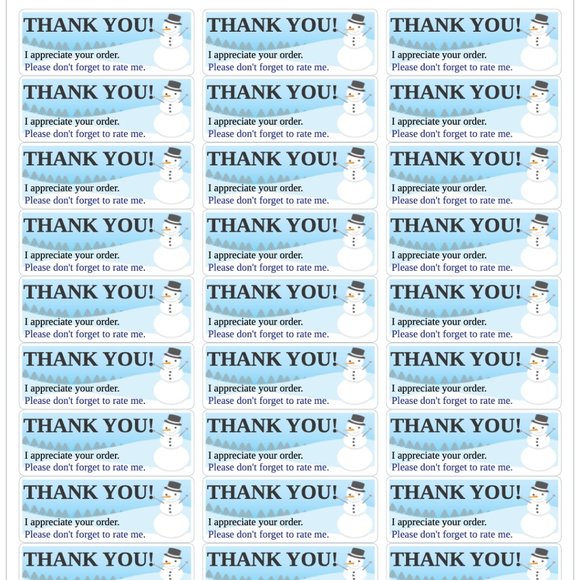 Thank You Stickers Order Shipping Labels Box Mailing Label Sticker - Picture 2 of 2